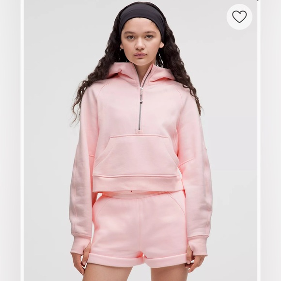 NWT Lululemon Scuba Oversized Half Zip Hoodie in Strawberry Milkshake Pink M/L - Picture 2 of 13